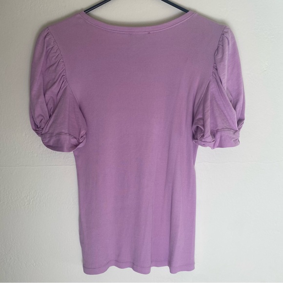 1.STATE Puff Sleeve Rib Knit T-shirt in Voilet Tulle - Picture 10 of 10